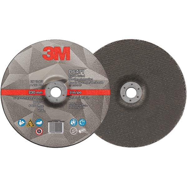 9 x 1/8" Ceramic Grinding & Cutoff Wheel - 3M 7100219186