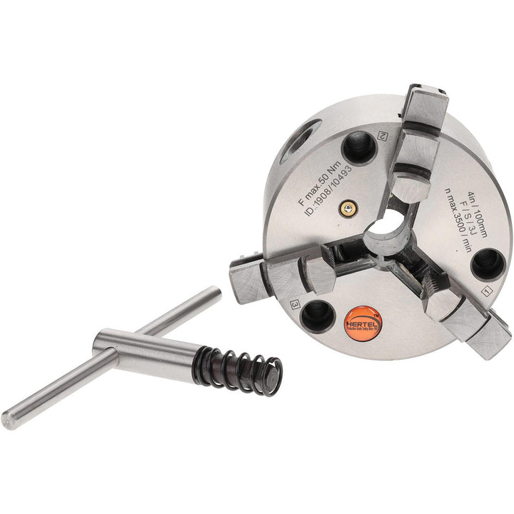3-Jaw Lathe Chuck - Hertel 1-202-0401