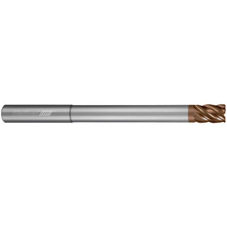 1/2" 6-Flute Solid Carbide Corner Radius End Mill, APLUS - Helical Solutions 82231