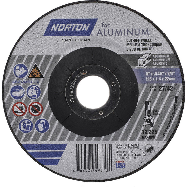 6" Aluminum Oxide Grinding & Cutoff Wheel - Norton 66252849372