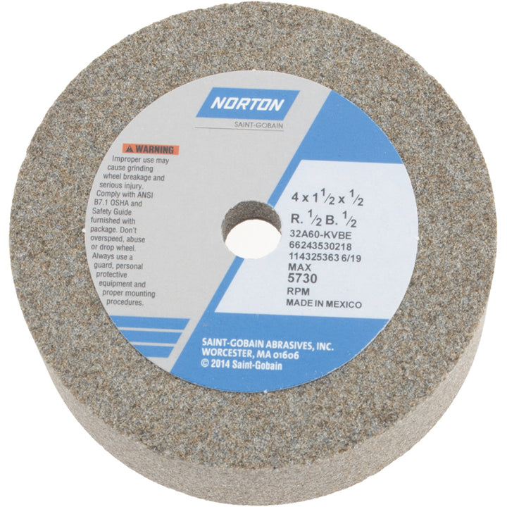 4 x 1/2" 60-Grit Aluminum Oxide Grinding & Cutoff Wheel - Norton 66243530218