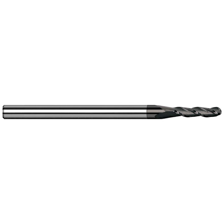 1/4in" 3-Flute Solid Carbide Ball End Mill, Amorphous Diamond - Harvey Tool 989816-C4