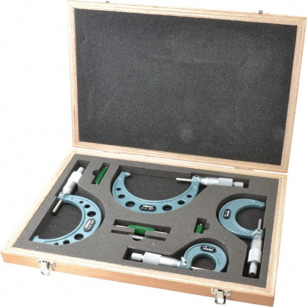 4.0000" 4-Piece Micrometer, 0.00015 (3 - 4); 0.001 (0 - 3)" accuracy - Mitutoyo 103-930