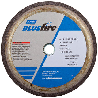 6" 14-Grit Zirconia Alumina Grinding & Cutoff Wheel - Norton 66253344373