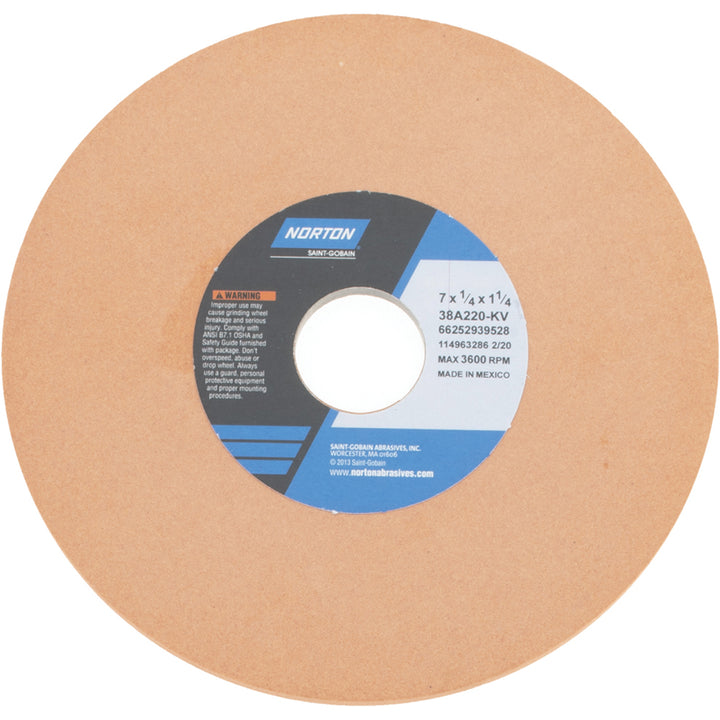 7 x 1/4" 220-Grit Aluminum Oxide Grinding & Cutoff Wheel - Norton 66252939528