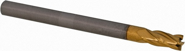 1/8" 4-Flute Solid Carbide Square End Mill, TiN - SGS 31652