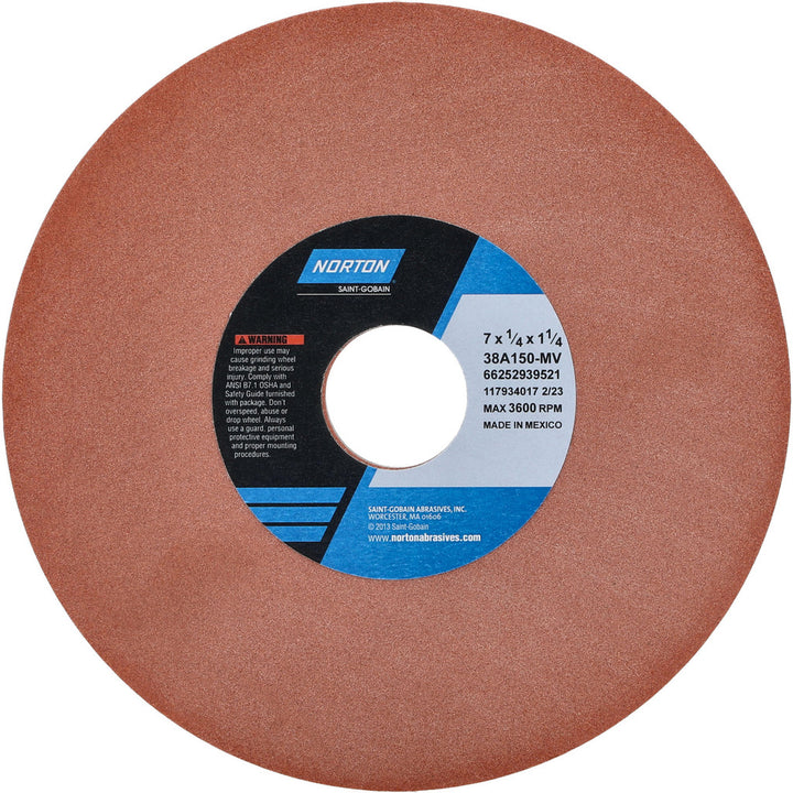 7 x 1/4" 150-Grit Aluminum Oxide Grinding & Cutoff Wheel - Norton 66252939521