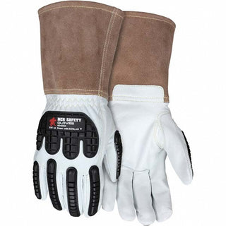 Medium Leather; Synthetic Leather Gloves - MCR Safety 48406KM