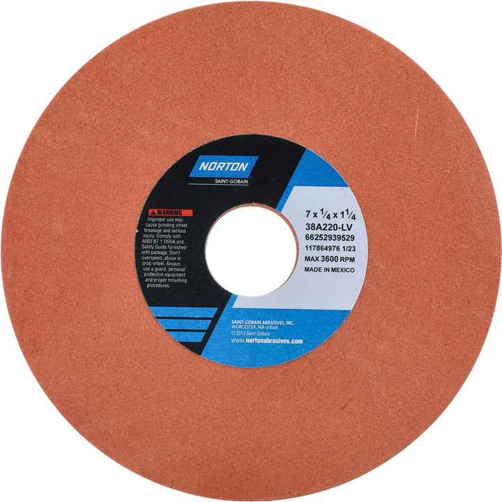 7 x 1/4" 220-Grit Aluminum Oxide Grinding & Cutoff Wheel - Norton 66252939529