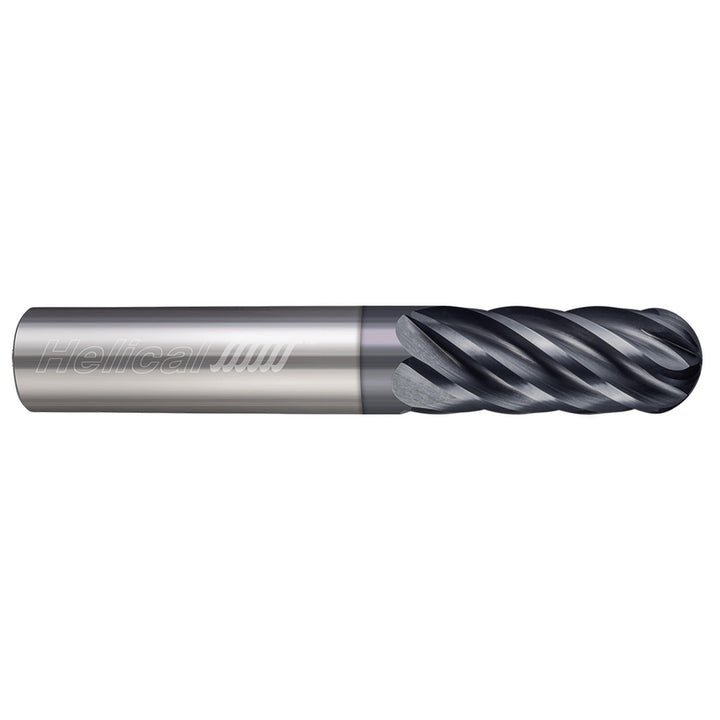 3/16" 6-Flute Solid Carbide Ball End Mill, APLUS - Helical Solutions 84412