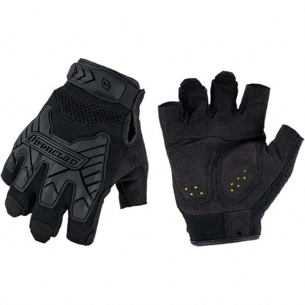 Large Black Terrycloth Tactical Gloves - ironCLAD IEXT-FIBLK-04-L