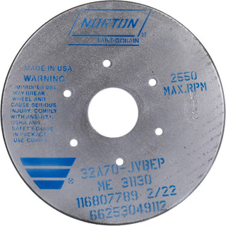 9 x 2-1/32" 70-Grit Aluminum Oxide Grinding & Cutoff Wheel - Norton 66253049112