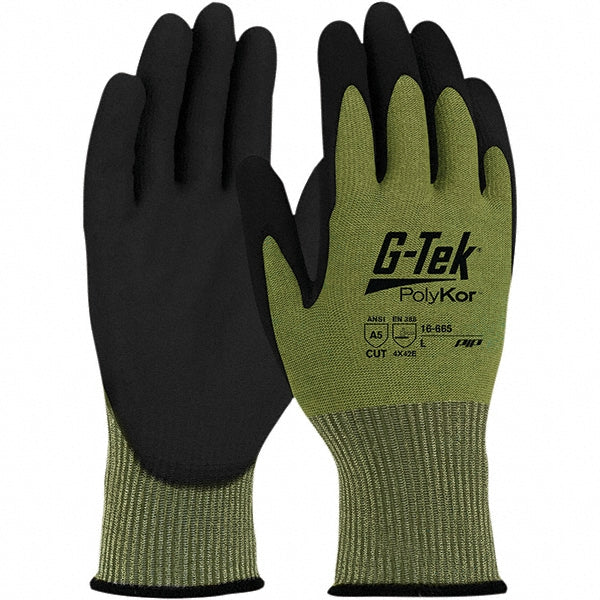 Small Green Aramid; PolyKor Cut-Resistant Gloves - PIP 16-665/S