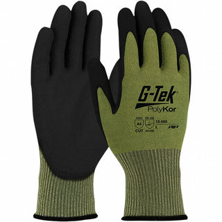 2X-Large Green Aramid; PolyKor Cut-Resistant Gloves - PIP 16-665/XXL