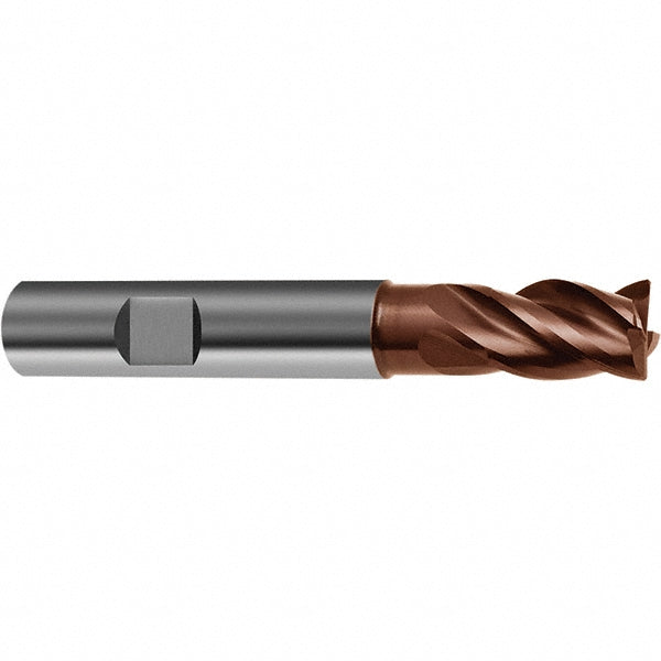 3/8" 4-Flute Solid Carbide Corner Radius & Corner Chamfer End Mill, TiAlSiN - Guhring 9068740095200