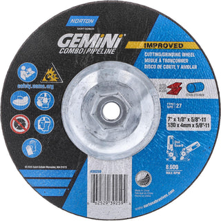 7 x 1/8" Aluminum Oxide Grinding & Cutoff Wheel - Norton 66252939259