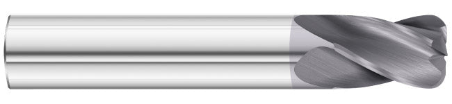 3/16" 4-Flute TiAlN Corner Radius End Mill - Fullerton 31958