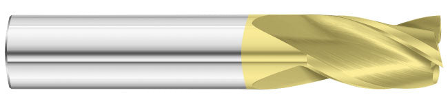 1/32" 3-Flute TiN Square End Mill - Fullerton 30452