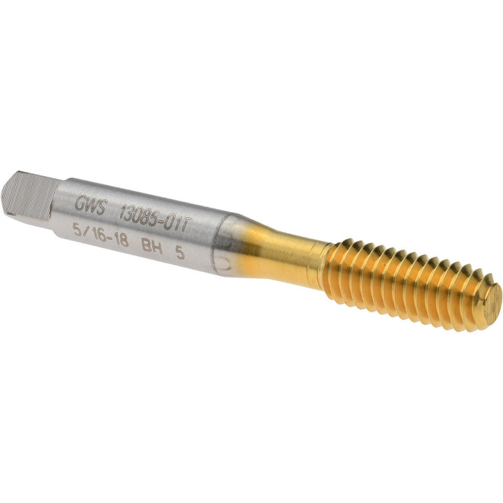 5/16-18 UNC High-Speed Steel Tap, TiN - Balax 13085-01T
