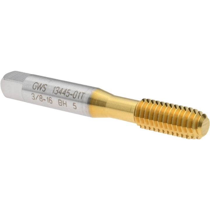 3/8-16 UNC High-Speed Steel Tap, TiN - Balax 13445-01T