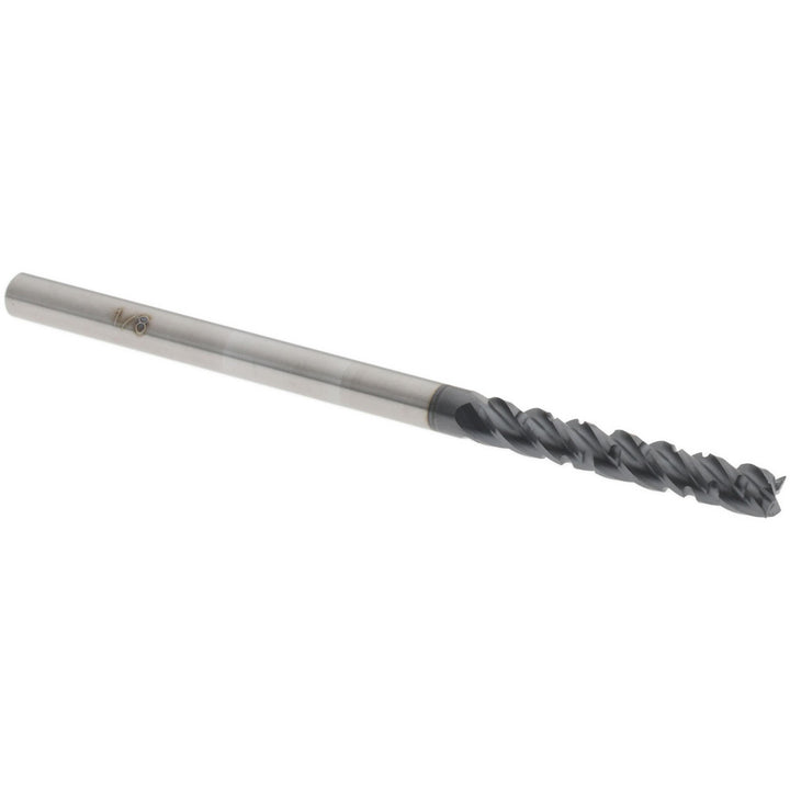 0.1250" 4-Flute Solid Carbide Square End Mill, AlTiN - Accupro 12184975