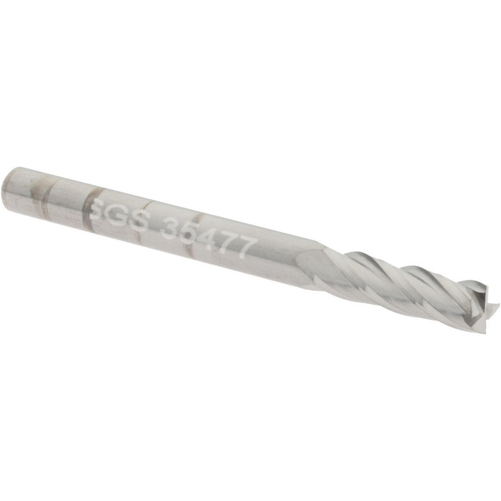 1/8" 4-Flute Solid Carbide Square End Mill - SGS 35477