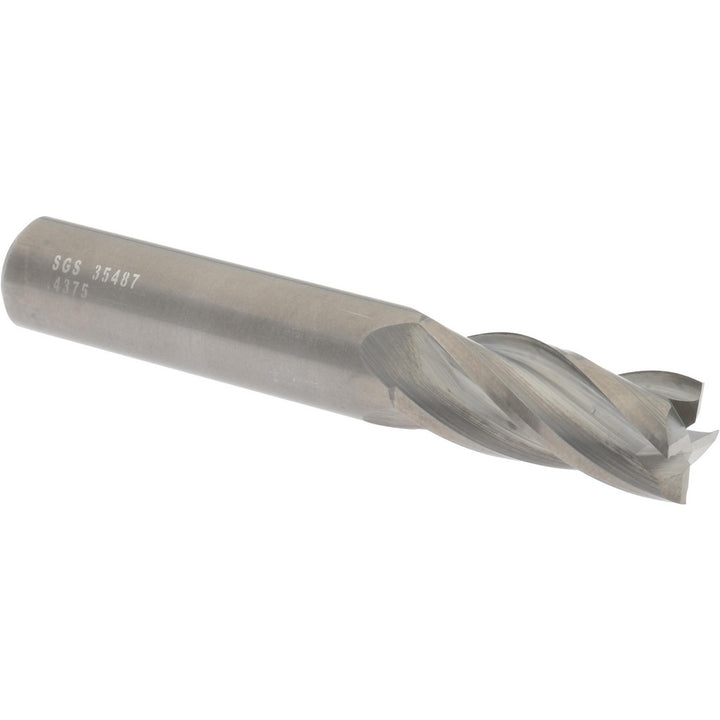 7/16" 4-Flute Solid Carbide Square End Mill - SGS 35487