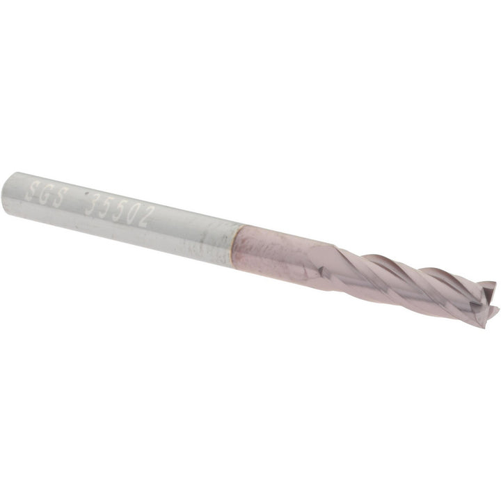 1/8" 4-Flute Solid Carbide Square End Mill, TiCN - SGS 35502