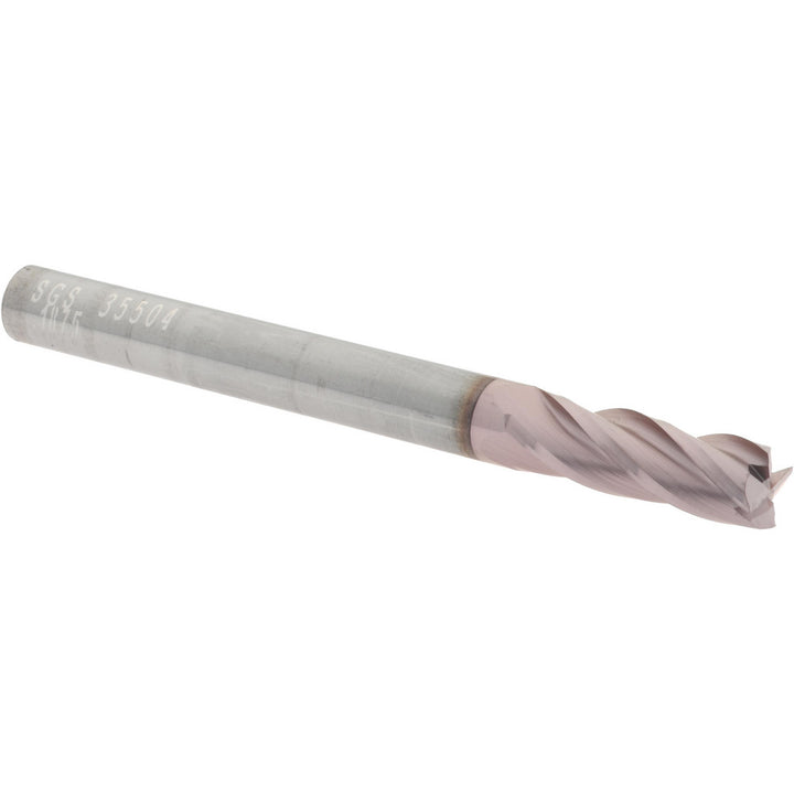 3/16" 4-Flute Solid Carbide Square End Mill, TiCN - SGS 35504