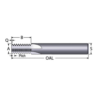 1/8" Straight Flute Thread Mills - Scientific Cutting Tools TM125-32