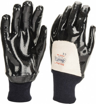 Small White; Navy Blue Cotton Jersey Cut-Resistant Gloves - SHOWA 7000P-08