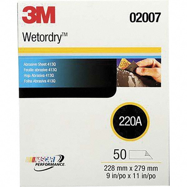 220-Grit Silicon Carbide Sanding Sheets & Block - 3M 7000148224