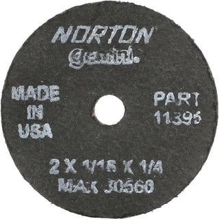 2 x 1/16" Aluminum Oxide Grinding & Cutoff Wheel - Norton 66243411395