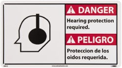 Danger - Hearing Protection Required Sign - AccuformNMC DBA10R