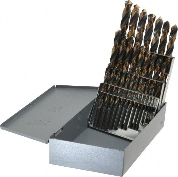 High Speed Steel Jobber Length Drill Bit, Gold Finish, 118° point - Michigan Drill 314S29