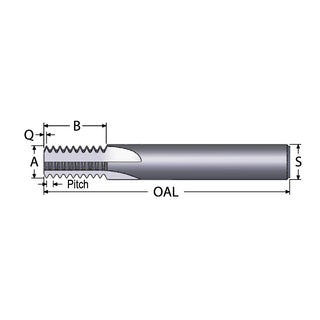 Straight Flute Thread Mills - Scientific Cutting Tools TM10-1MM-A