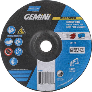 7 x 1/4" Aluminum Oxide Grinding & Cutoff Wheel - Norton 66252940098