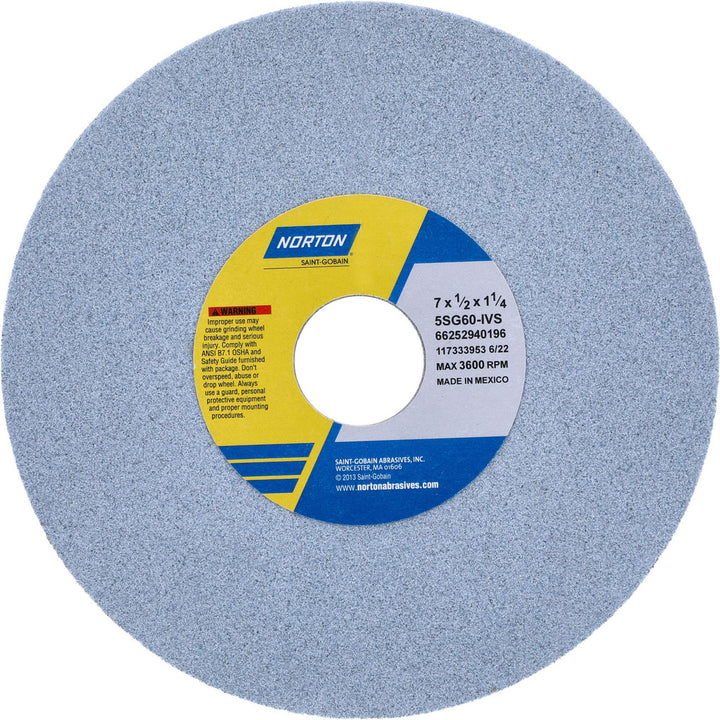 7 x 1/2" 60-Grit Ceramic Grinding & Cutoff Wheel - Norton 66252940196