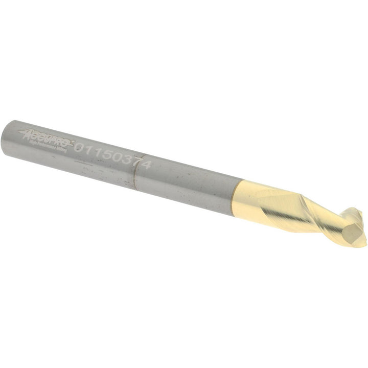 3/16" 2-Flute Solid Carbide Square End Mill, ZrN - Accupro 312960