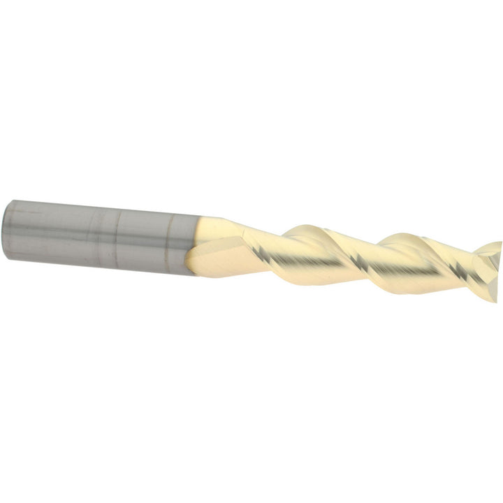 1/2" 2-Flute Solid Carbide Square End Mill, ZrN - Accupro 313337