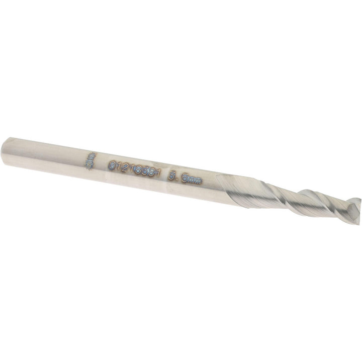 0.1378" 2-Flute Solid Carbide Square End Mill - Accupro 12181272