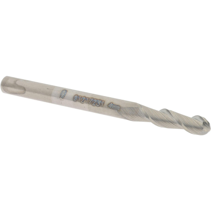 0.1575" 2-Flute Solid Carbide Ball End Mill - Accupro 12183935