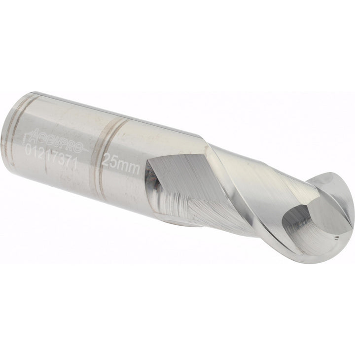 0.9843" 2-Flute Solid Carbide Ball End Mill - Accupro 12184061