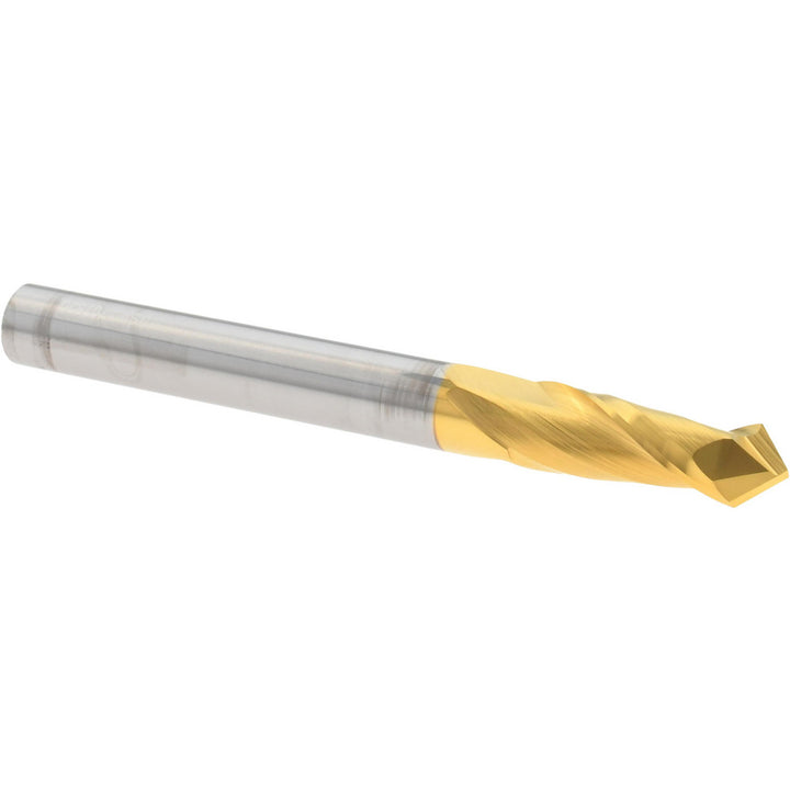 1/4" 2-Flute Solid Carbide Drill Mill End Mill, TiN - Melin Tool 26085