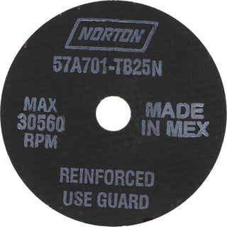2-1/2 x 1/16" 70-Grit Aluminum Oxide Grinding & Cutoff Wheel - Norton 66243522372