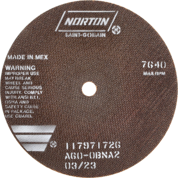 8" 60-Grit Aluminum Oxide Grinding & Cutoff Wheel - Norton 66253042979