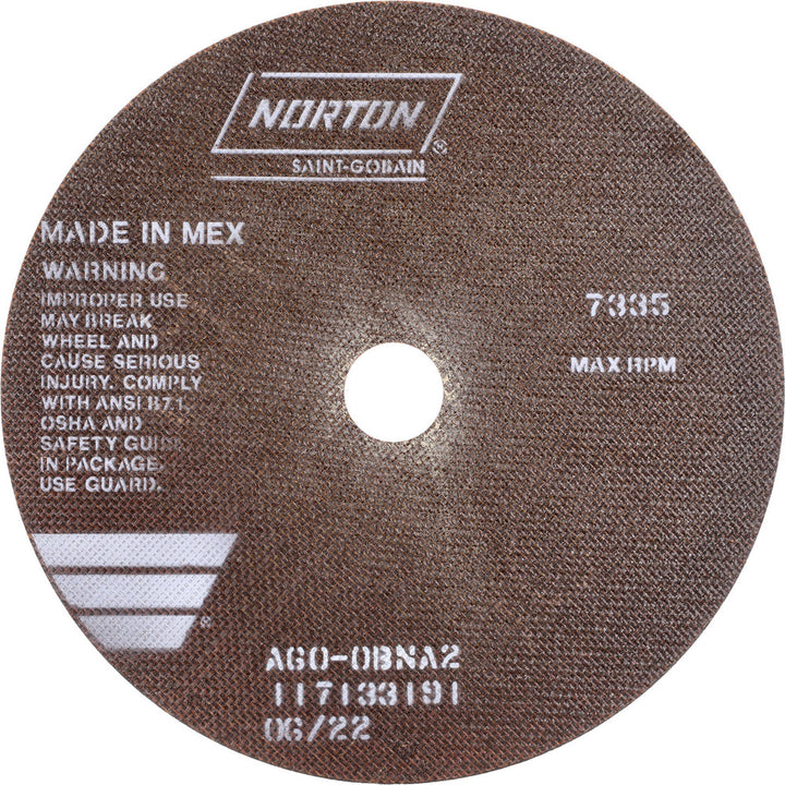 10" 60-Grit Aluminum Oxide Grinding & Cutoff Wheel - Norton 66253149186