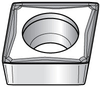 C - Diamond (Rhombic) 80-Deg 1/4" IC Cermet Insert, Grade KT315, TiN - Kennametal 1802971