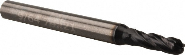 9/64in" 4-Flute Solid Carbide Ball End Mill, TiAlN - OSG 404-1406-BN11