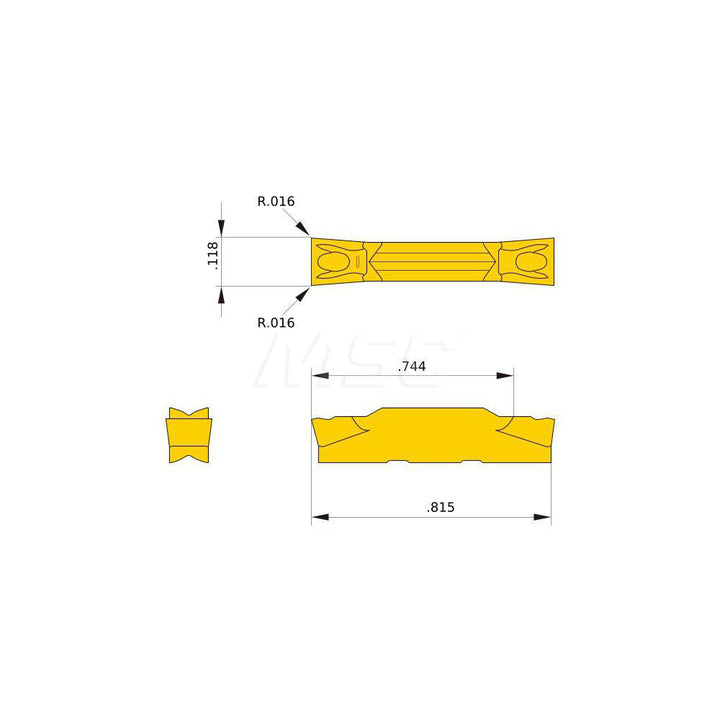 Solid Carbide Insert, Grade VP10RT, Coated - Mitsubishi 435400